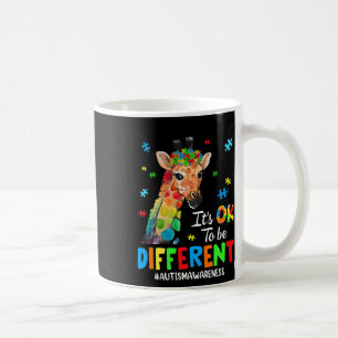 Autism Awareness Giraffe Women Kid Its Ok To Be Di Coffee Mug