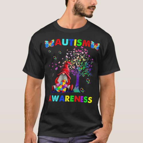 Autism Awareness Gnomes Ribbon Autism Awareness  T_Shirt