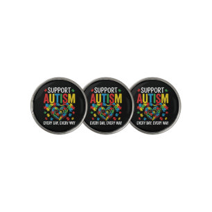 Autism awareness golf ball marker