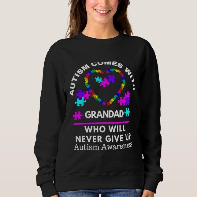 Autism Awareness Grandad Autism Awareness Sweatshirt (Front)