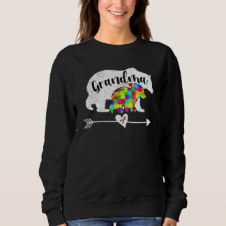 Autism Awareness Grandma Bear Support Autistic Adu Sweatshirt