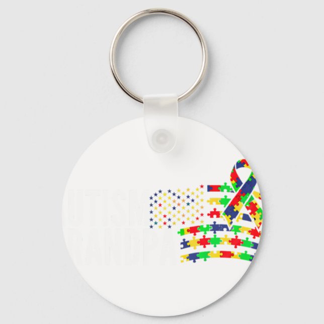 Autism Awareness Grandp Keychain (Front)