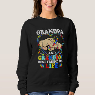 Autism Awareness Grandpa Grandson Best Friend Auti Sweatshirt