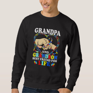 Autism Awareness Grandpa Grandson Best Friend Auti Sweatshirt