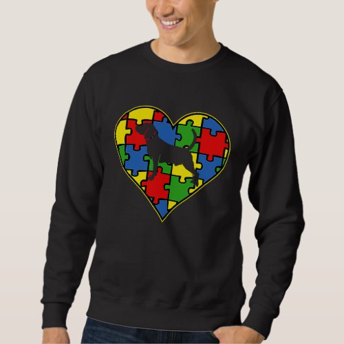 Autism Awareness Great Pyrenees Valentines Day Pu Sweatshirt