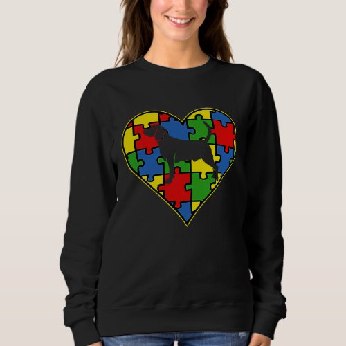 Autism Awareness Great Pyrenees Valentines Day Pu Sweatshirt