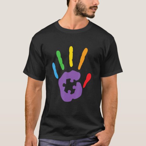 Autism Awareness Hand, Support Autism T-Shirt