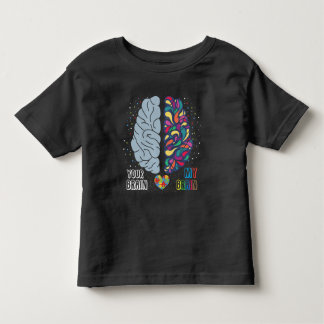 Autism Awareness Heart Autistic Colorful Brain Toddler T-shirt