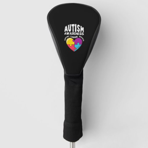 Autism Awareness Heart Golf Head Cover