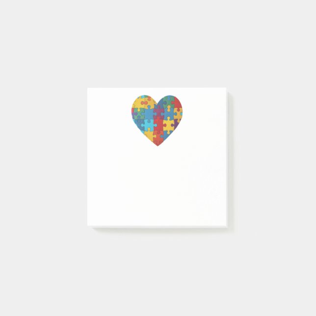 Autism Awareness, Heart, Post-it Notes (Front)