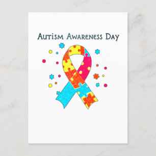 Autism Awareness Heart  Postcard