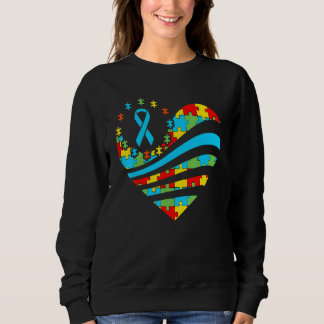 Autism Awareness   Heart Support Autistic Month Ki Sweatshirt