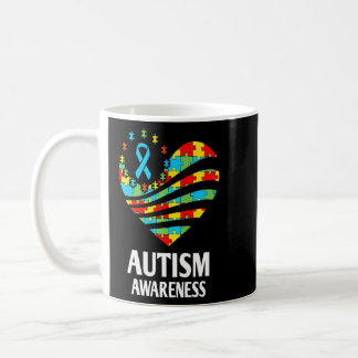 Autism Awareness  Heart Support Autistic Month Kid Coffee Mug
