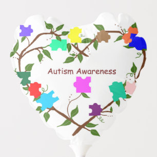 Autism Awareness Heart Wreath balloon