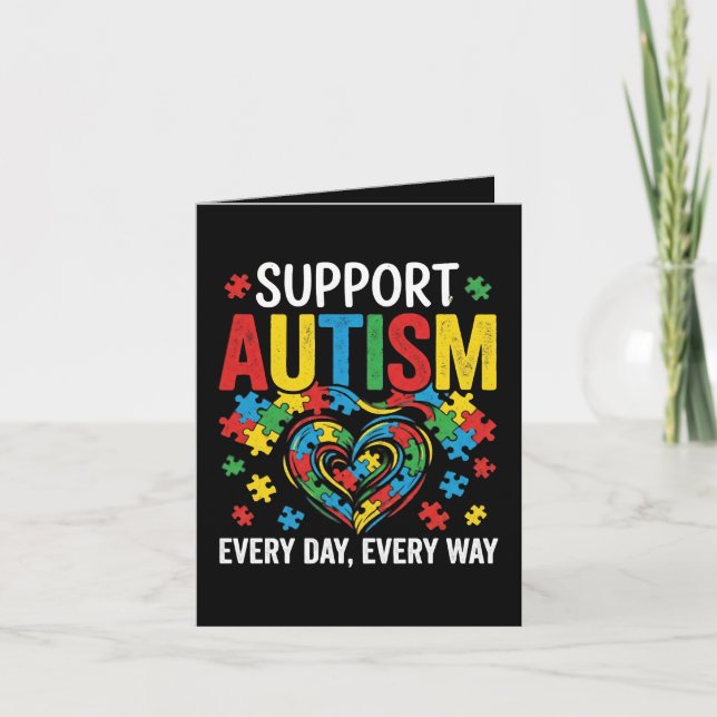 Autism awareness holiday card (Front)