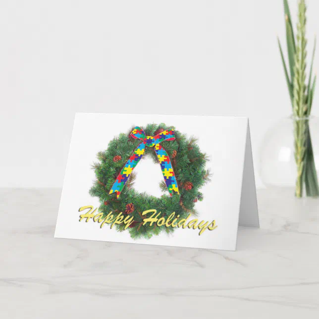 Autism Awareness Holiday Greeting Card | Zazzle