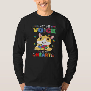 Autism Awareness I Am His Voice He Is My He Mom Da T-Shirt