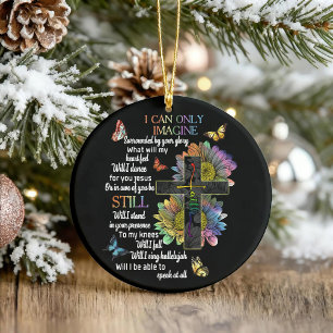 Autism Awareness I Can Only Imagine Jesus Faith T- Ceramic Ornament