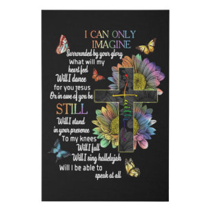 Autism Awareness I Can Only Imagine Jesus Faith T- Faux Canvas Print