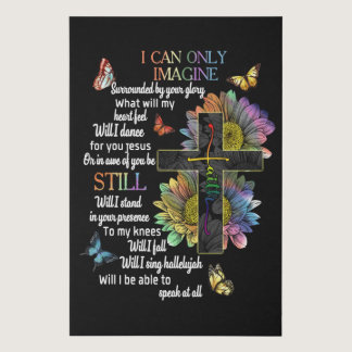 Autism Awareness I Can Only Imagine Jesus Faith T- Faux Canvas Print