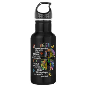 Autism Awareness I Can Only Imagine Jesus Faith T- Stainless Steel Water Bottle