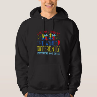 Autism Awareness I Live Think Experience The World Hoodie