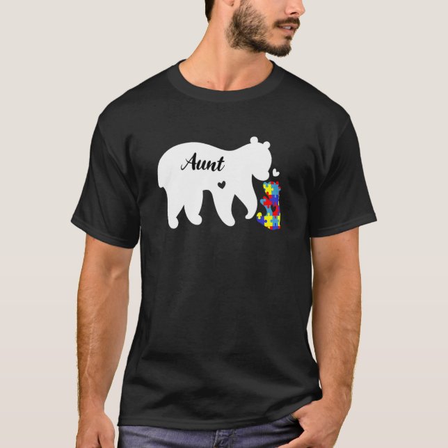 Autism Awareness I Love Someone With Autism Bear 1 T-Shirt (Front)