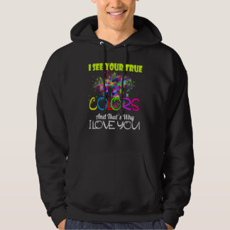 Autism Awareness I See Your True Colors Puzzle Pie Hoodie