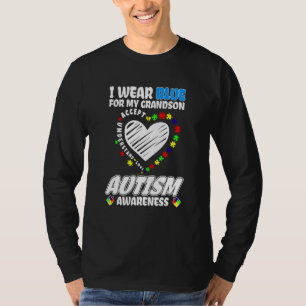 Autism Awareness I Wear Blue for My Grandson T-Shirt