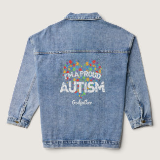 Autism Awareness I'm a Proud Autism Godfather  Denim Jacket