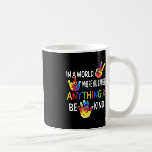 Autism Awareness In World Be Kind ASL Language Puz Coffee Mug