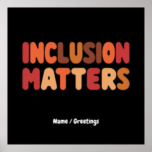 Autism Awareness Inclusion & Kindness Matters Poster