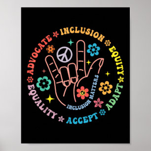 Autism Awareness Inclusion S Teacher Inspirational Poster