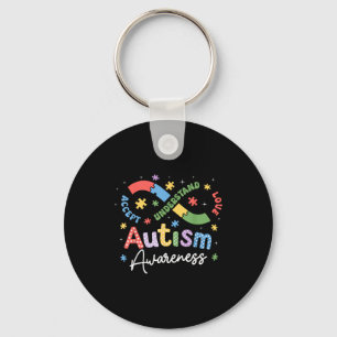 Autism Awareness Infinity Symbol Accept Understand Keychain