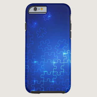 Autism Awareness iPhone 6 case Glowing Blue Puzzle