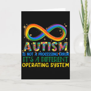 Autism Awareness It S A Different Operating System Card