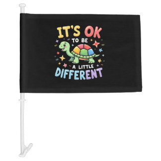 Autism Awareness It's Ok To Be A Little Different Car Flag