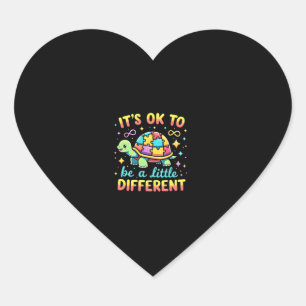 Autism Awareness It's Ok To Be A Little Different Heart Sticker