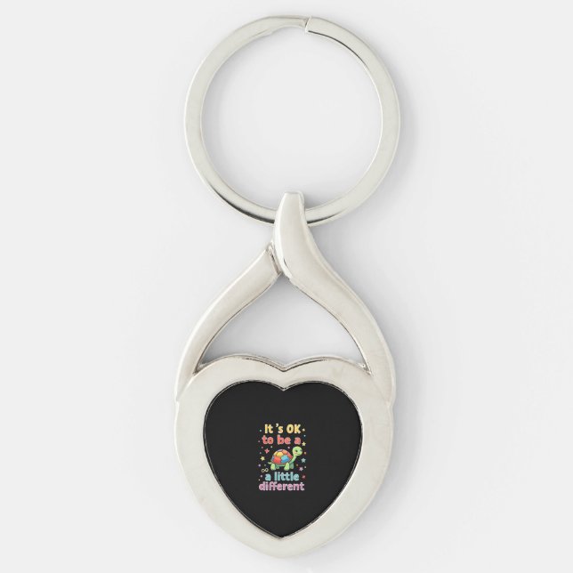 Autism Awareness It's Ok To Be A Little Different  Keychain (Front)