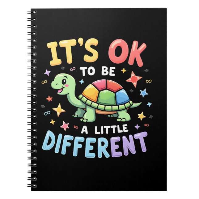 Autism Awareness It's Ok To Be A Little Different  Notebook (Front)