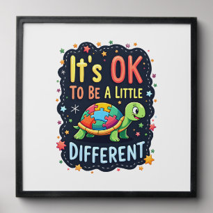 Autism Awareness It's Ok To Be A Little Different Peel And Stick Photo Tile