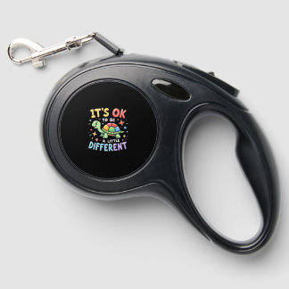 Autism Awareness It's Ok To Be A Little Different Retractable Pet Leash