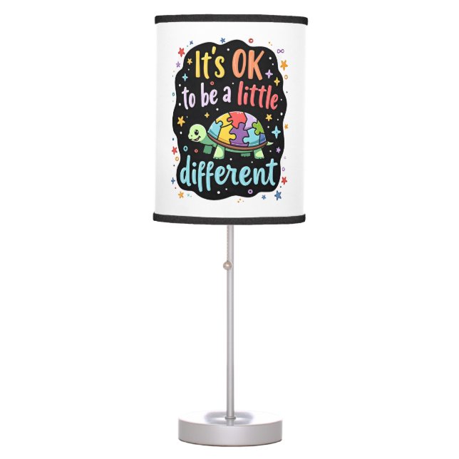 Autism Awareness It's Ok To Be A Little Different  Table Lamp (Front)