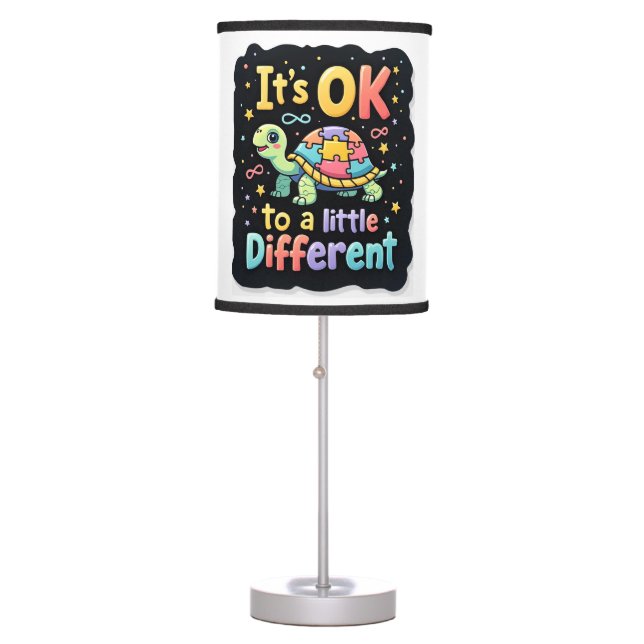 Autism Awareness It's Ok To Be A Little Different  Table Lamp (Front)