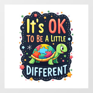 Autism Awareness It's Ok To Be A Little Different  Wall Decal