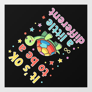 Autism Awareness It's Ok To Be A Little Different Wall Decal