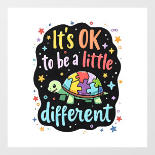 Autism Awareness It's Ok To Be A Little Different  Wall Decal