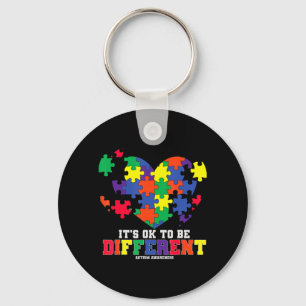 Autism Awareness It's OK To Be Different Autism H Keychain
