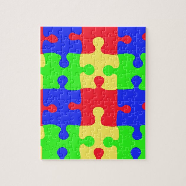 20mm Autism Awareness Jigsaw Puzzle Lanyard & Safety Breakaway