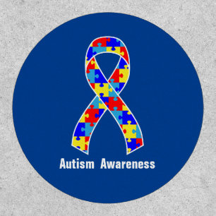 Autism Awareness Jigsaw Puzzle Ribbon Patch